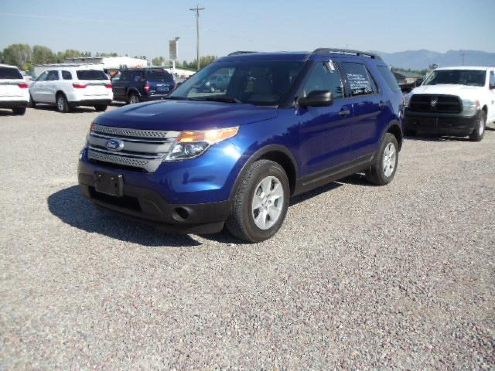 2014 Blue /Silver Ford Explorer Base 4WD (1FM5K8B83EG) with an 3.5L V6 DOHC 24V engine, 6-Speed Automatic transmission, located at 5465 Highway 2 W., Columbia Falls, MT, 59912, (406) 892-4407, 48.352188, -114.240929 - Keyless entry Cruise control AC and heat front and rear Power windows door locks and mirrors Power seat driver side only MP3-CD 3rd Seat Near new tires - Photo #2