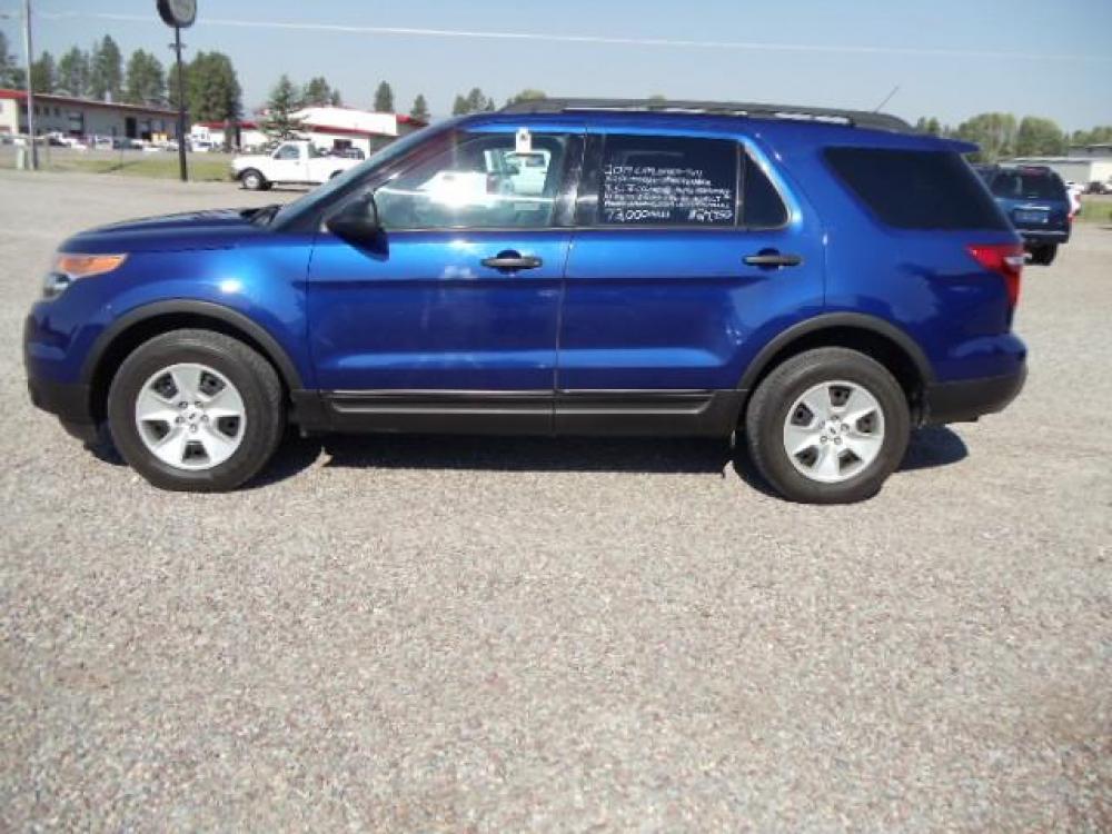 2014 Blue /Silver Ford Explorer Base 4WD (1FM5K8B83EG) with an 3.5L V6 DOHC 24V engine, 6-Speed Automatic transmission, located at 5465 Highway 2 W., Columbia Falls, MT, 59912, (406) 892-4407, 48.352188, -114.240929 - Keyless entry Cruise control AC and heat front and rear Power windows door locks and mirrors Power seat driver side only MP3-CD 3rd Seat Near new tires - Photo #3
