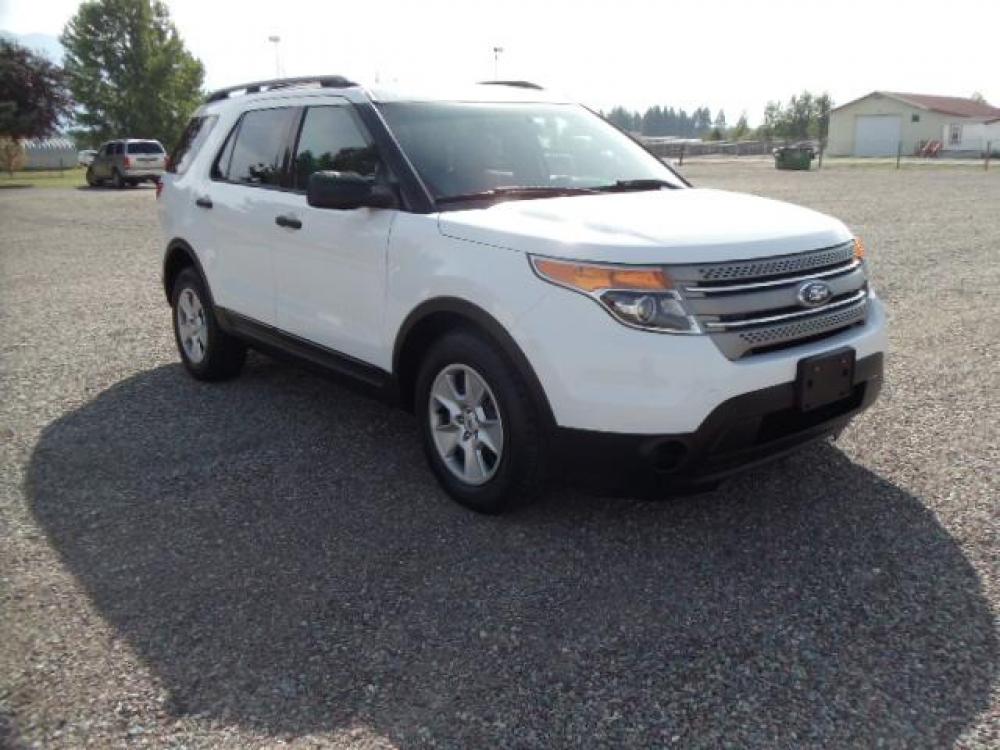 2014 White /Grey Ford Explorer Base 4WD (1FM5K8B85EG) with an 3.5L V6 DOHC 24V engine, 6-Speed Automatic transmission, located at 5465 Highway 2 W., Columbia Falls, MT, 59912, (406) 892-4407, 48.352188, -114.240929 - Keyless entry Cruise control Front and rear heat and AC Power windows door locks and mirrors Power seat drivers only MP3 - Photo #0
