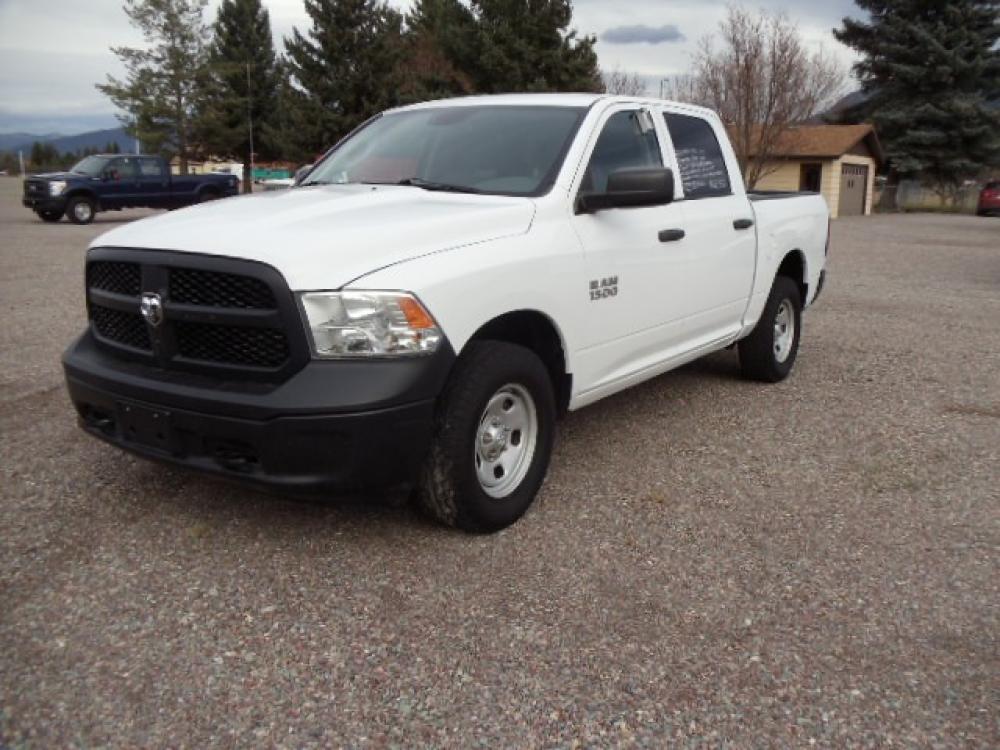 2014 White /Gray RAM 1500 Tradesman Crew Cab SWB 4WD (1C6RR7KG5ES) with an 3.6L V6 DOHC 24V FFV engine, 6-Speed Automatic transmission, located at 5465 Highway 2 W., Columbia Falls, MT, 59912, (406) 892-4407, 48.352188, -114.240929 - Photo #2