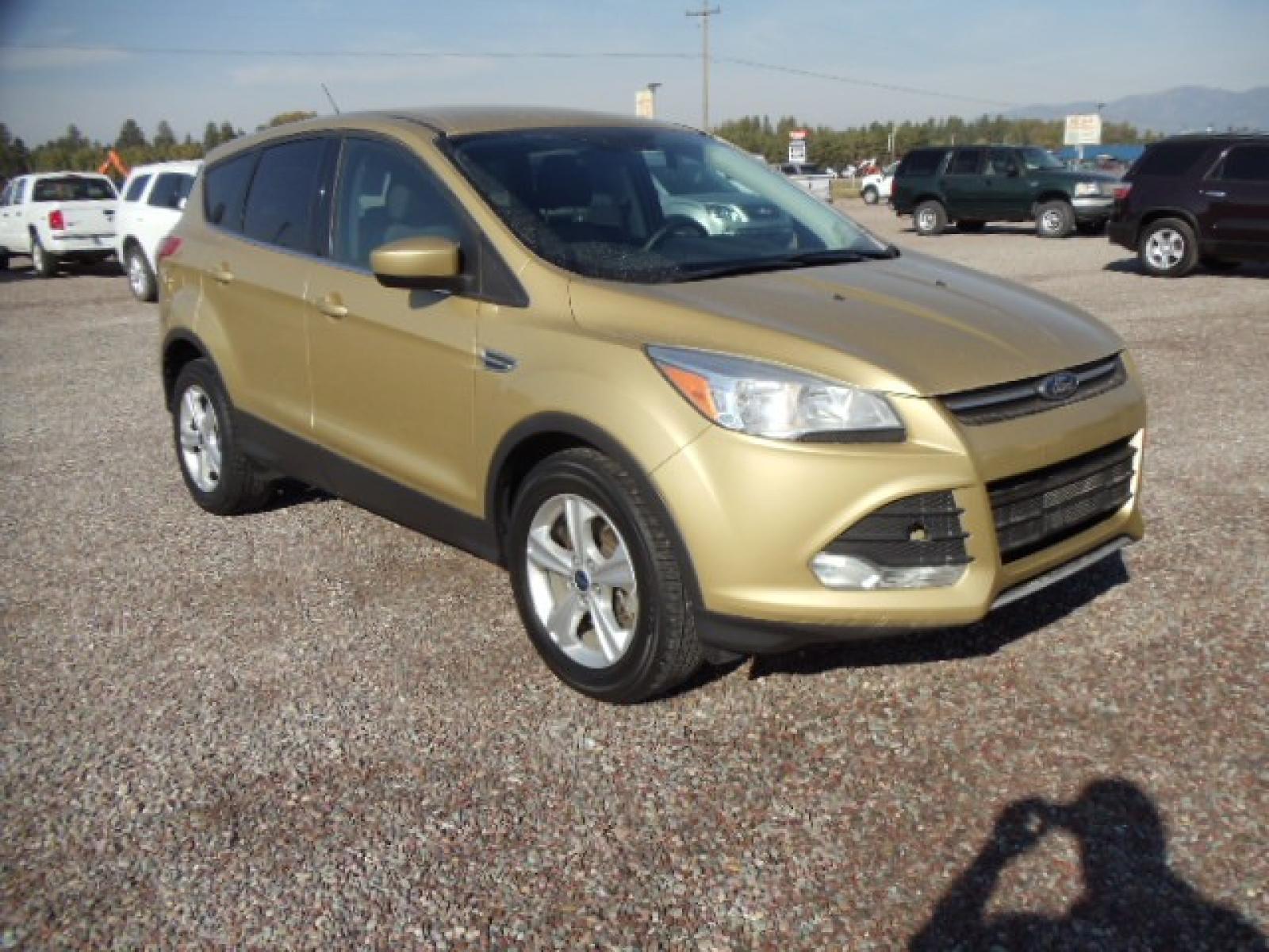 2015 Gold /Tan Ford Escape SE 4WD (1FMCU9G92FU) with an 2.0L L4 DOHC 16V engine, 6-Speed Automatic transmission, located at 5465 Highway 2 W., Columbia Falls, MT, 59912, (406) 892-4407, 48.352188, -114.240929 - Photo #0