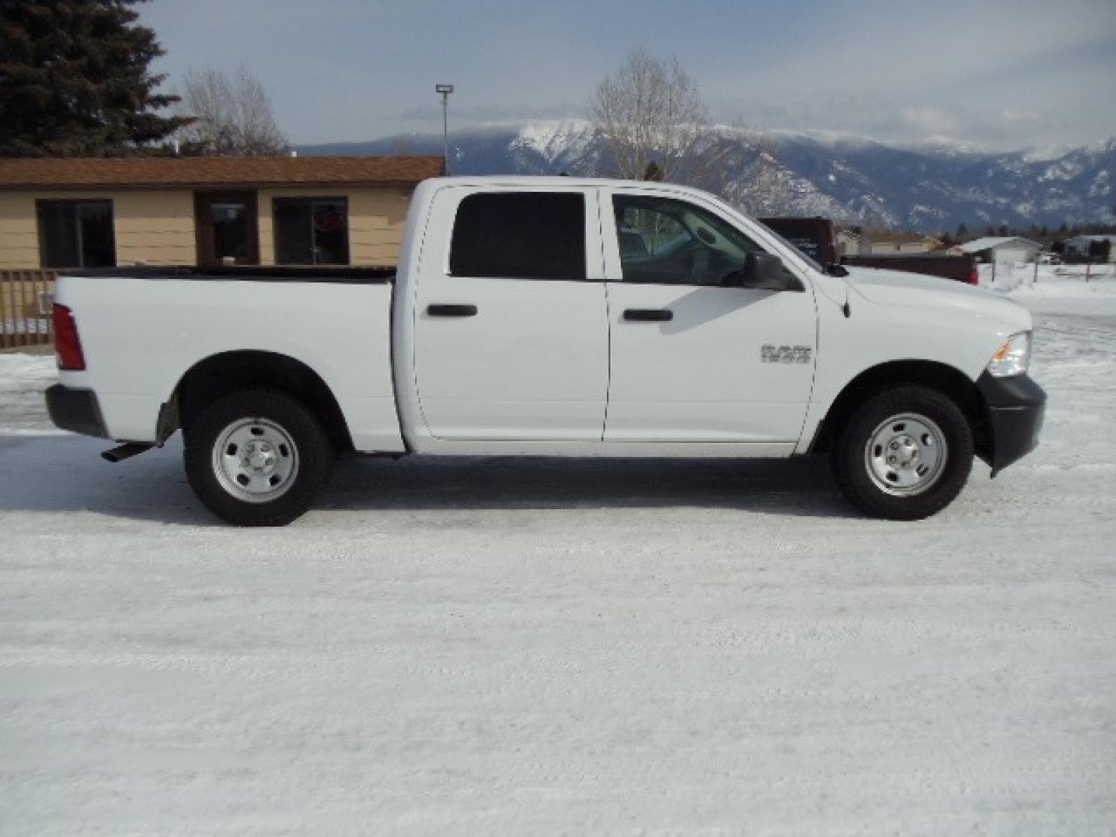 2017 White /Gray RAM 1500 Tradesman Crew Cab SWB 4WD (1C6RR7KG0HS) with an 3.6L V6 DOHC 24V FFV engine, 8A transmission, located at 5465 Highway 2 W., Columbia Falls, MT, 59912, (406) 892-4407, 48.352188, -114.240929 - This truck was previously owned by the federal government so it has been well maintained and taken care of. The truck is very clean inside and out with good tires and low miles. - Photo #9