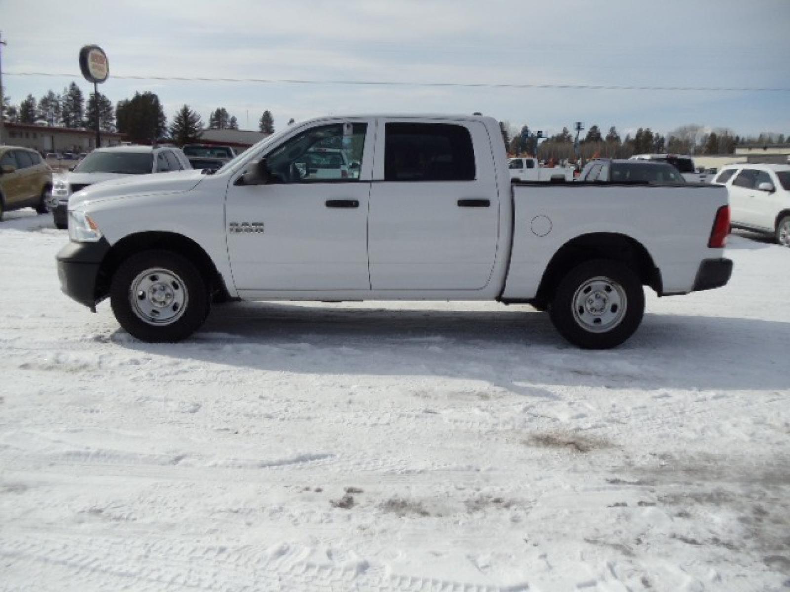 2017 White /Gray RAM 1500 Tradesman Crew Cab SWB 4WD (1C6RR7KG0HS) with an 3.6L V6 DOHC 24V FFV engine, 8A transmission, located at 5465 Highway 2 W., Columbia Falls, MT, 59912, (406) 892-4407, 48.352188, -114.240929 - This truck was previously owned by the federal government so it has been well maintained and taken care of. The truck is very clean inside and out with good tires and low miles. - Photo #3