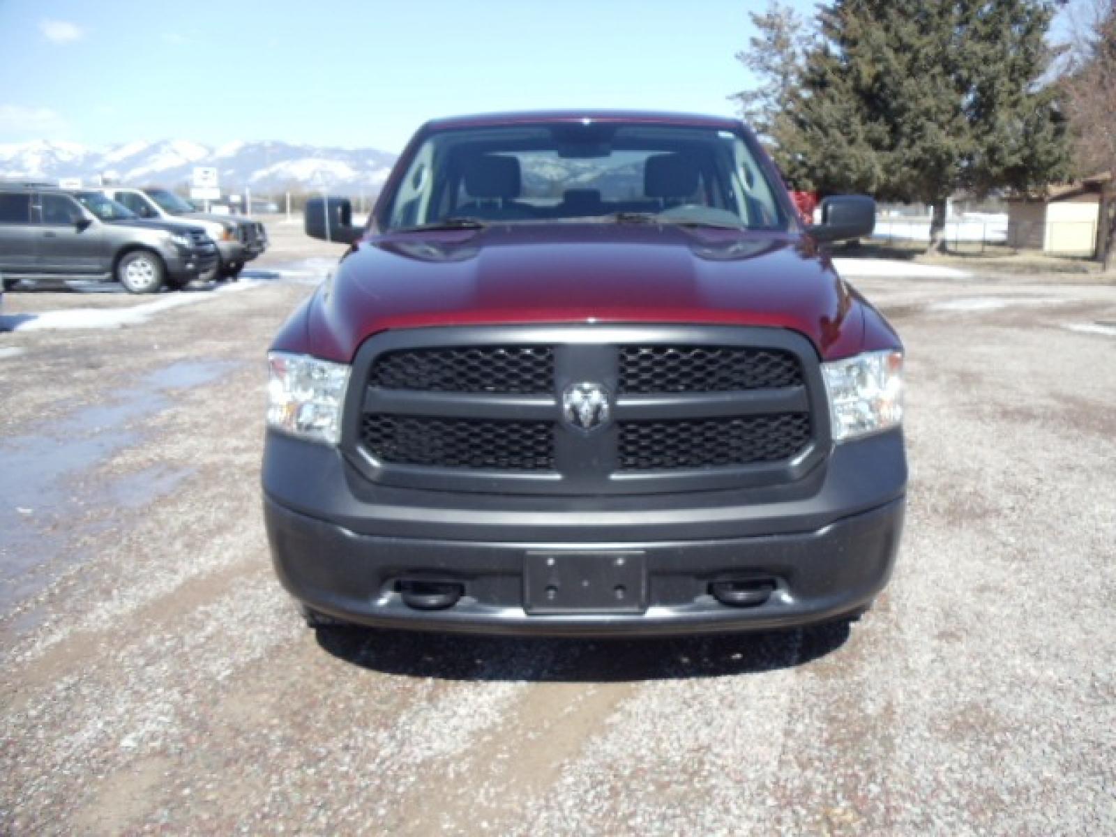 2019 /Gray RAM 1500 Tradesman Quad Cab 4WD (1C6RR7FG6KS) with an 3.6L V6 DOHC 24V FFV engine, 8A transmission, located at 5465 Highway 2 W., Columbia Falls, MT, 59912, (406) 892-4407, 48.352188, -114.240929 - This vehicle was previously owned by the federal government so it has been well maintained and taken care of. The truck is very clean inside and out with near new tires and low miles. This is the quad door short box. - Photo #1