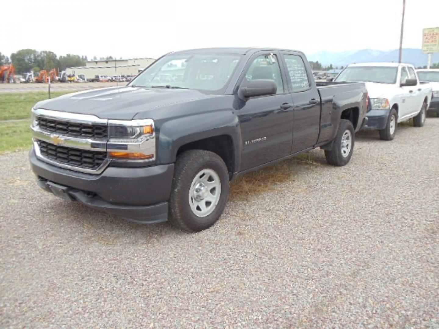 2017 Gray /Gray Chevrolet Silverado 1500 Work Truck Double Cab 4WD (1GCVKNEH2HZ) with an 4.3L V6 OHV 12V engine, 6A transmission, located at 5465 Highway 2 W., Columbia Falls, MT, 59912, (406) 892-4407, 48.352188, -114.240929 - Photo#2