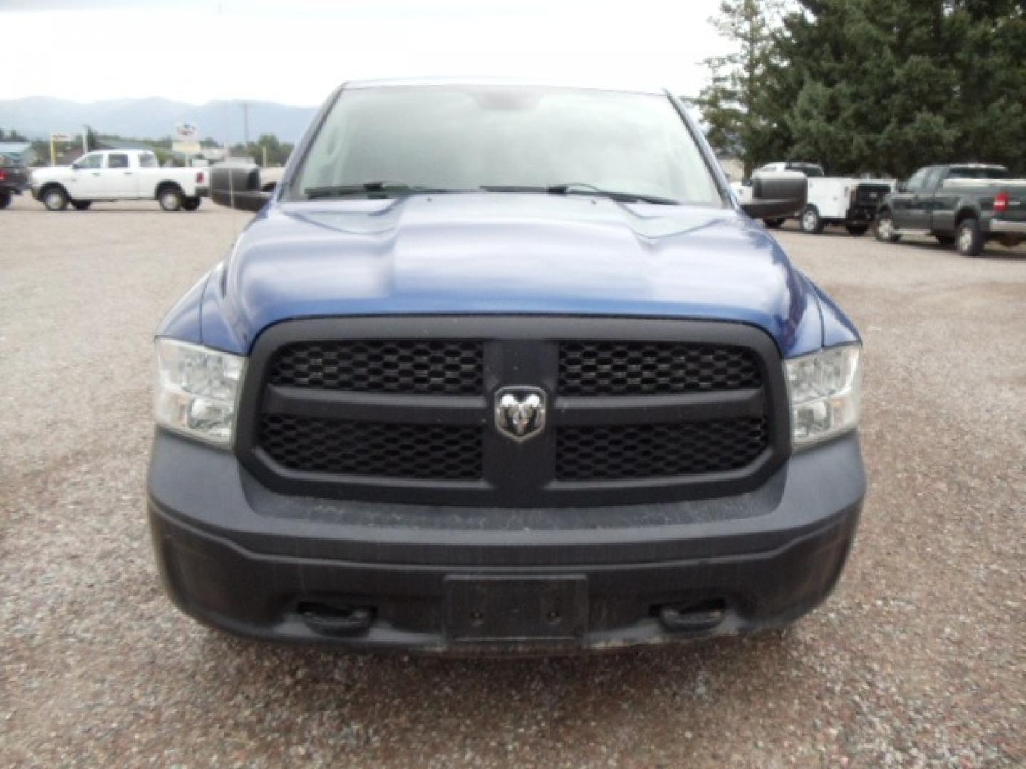 2014 Blue /Gray RAM 1500 Tradesman Crew Cab SWB 4WD (1C6RR7KG0ES) with an 3.6L V6 DOHC 24V FFV engine, 6-Speed Automatic transmission, located at 5465 Highway 2 W., Columbia Falls, MT, 59912, (406) 892-4407, 48.352188, -114.240929 - Photo#1