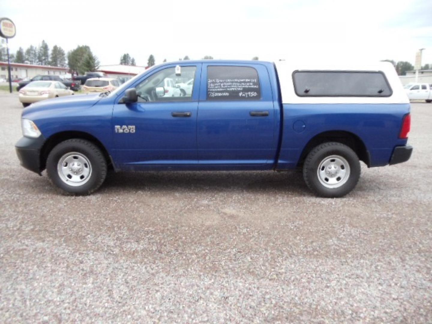 2014 Blue /Gray RAM 1500 Tradesman Crew Cab SWB 4WD (1C6RR7KG0ES) with an 3.6L V6 DOHC 24V FFV engine, 6-Speed Automatic transmission, located at 5465 Highway 2 W., Columbia Falls, MT, 59912, (406) 892-4407, 48.352188, -114.240929 - Photo#3
